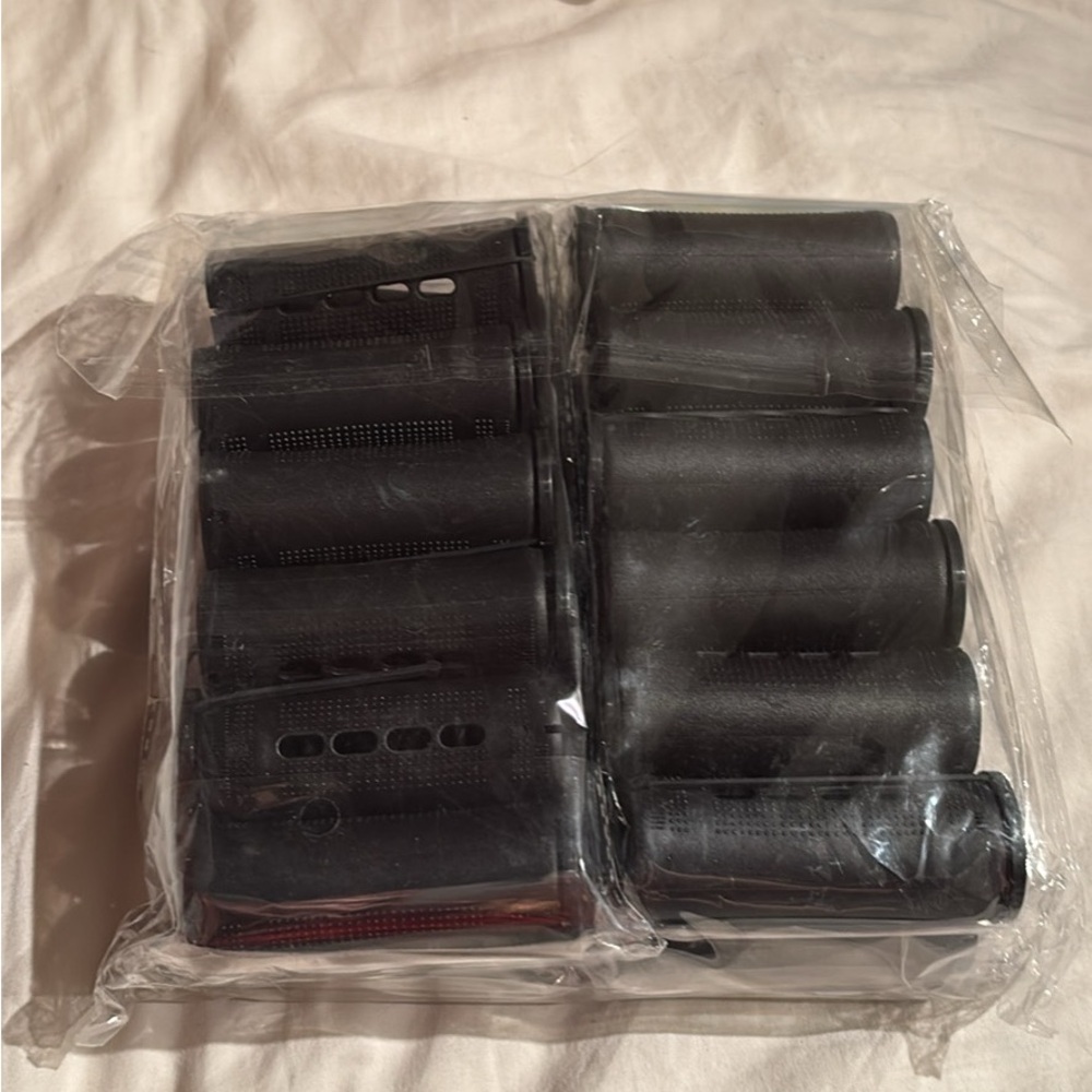 1 inch black perm rods